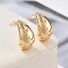 Teardrop Brass Micro Pave Clear Cubic Zirconia Stud Earrings EJEW-K286-07G-01-2