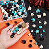 ARRICRAFT 144Pcs 9 Styles Halloween Synthetic Turquoise Beads Strands TURQ-AR0001-25-3