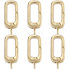 6Pcs Rack Plating Brass Spring Gate Rings KK-SC0006-48G-02-1
