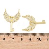 Brass Micro Pave Clear Cubic Zirconia Pendants KK-CBA6A75-39G-3