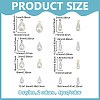 64Pcs 16 Styles ABS Plastic Imitation Pearl Pendants FIND-PH0027-70-2