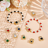 10Pcs 5 Colors Rack Plating Brass Micro Pave Clear Cubic Zirconia Connector Charms KK-BBC0018-18-3