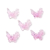 Butterfly with Flower Transparent Resin Cabochons FIND-L019-06D-1