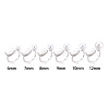 Cat Shape Brass Shell Cuff Ring Settings KK-T076-65P-4