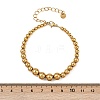 304 Stainless Steel Beaded Bracelets for Women BJEW-Z136-02G-3