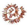 Electroplated Natural Freshwater Shell Beads SHEL-N026-197F-2