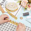 about 10.5~11 yards Ethnic Style Polycotton Jacquard Leaf Ribbons OCOR-GO0001-15C-4