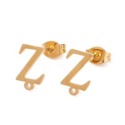 Ion Plating(IP) 304 Stainless Steel Stud Earrings FIND-Q103-01Z-G-1