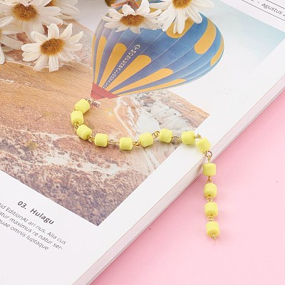 Handmade Polymer Clay Beaded Chain AJEW-JB00926-02-1