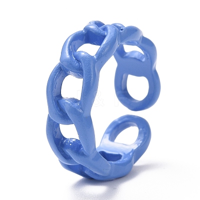 Spray Painted Alloy Cuff Rings RJEW-T011-29-RS-1