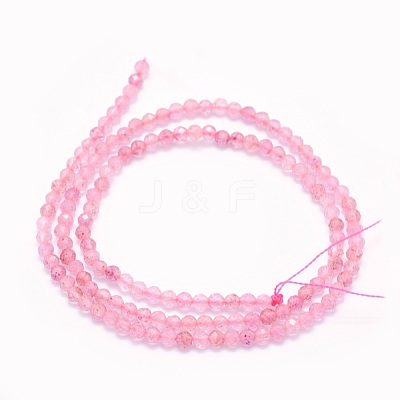 Natural Strawberry Quartz Beads Strands G-O166-21A-3mm-1