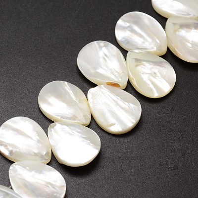 Natural Trochid Shell/Trochus Shell Beads Strands SSHEL-K009-08-1