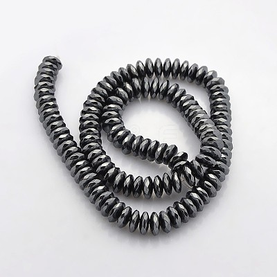 Electroplate Non-magnetic Synthetic Hematite Beads Strands G-J208H-03-1