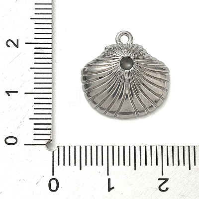 304 Stainless Steel Pendants STAS-F328-02B-P-1