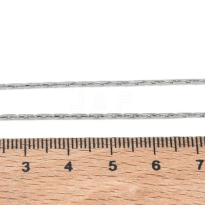 1.2MM 304 Stainless Steel Boston Link Chain Necklaces NJEW-D328-01P-03-1