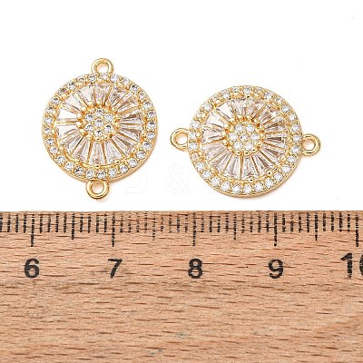 Brass Pave Clear Cubic Zirconia Connector Charms CU-CBA4579-06G-A-1