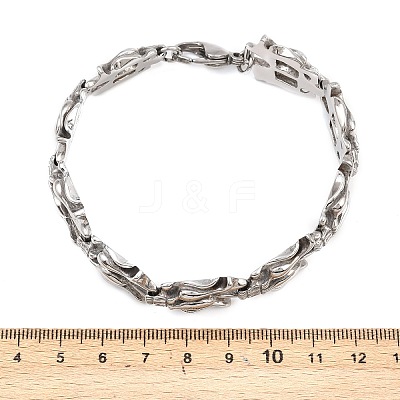 304 Stainless Steel Link Chain Bracelets BJEW-D379-09P-1