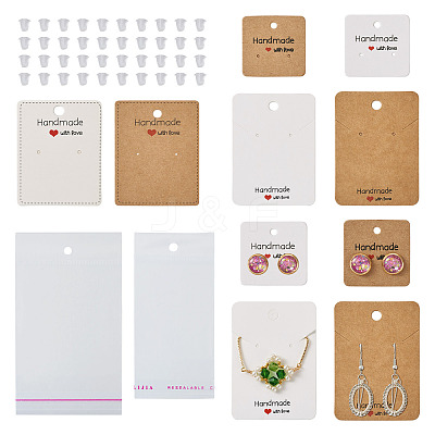 150Pcs 6 Style Paper Earring Display Cards CDIS-BT0001-01-1