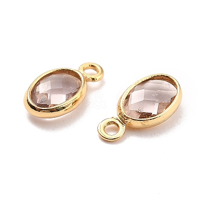 Eco-Friendly Brass with Glass Pendants KK-K268-01W-1