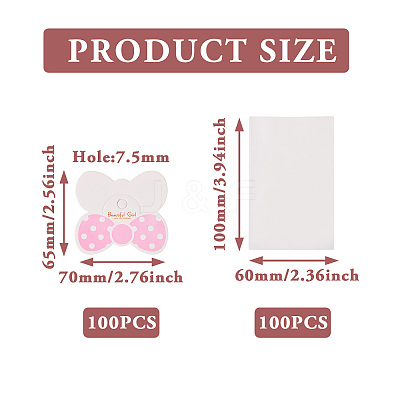 100Pcs Foldable Bowknot Paper Hanging Header CDIS-TA0001-21-1