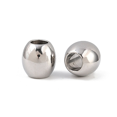 Smooth 304 Stainless Steel Beads STAS-Q146-P-1