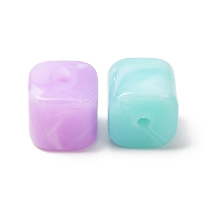 Two-Tone Imitation Gemstone Acrylic Beads AC-CBA7B05-22-1