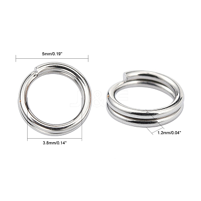 Tarnish Resistant 304 Stainless Steel Split Rings STAS-E010-5x1mm-2-1