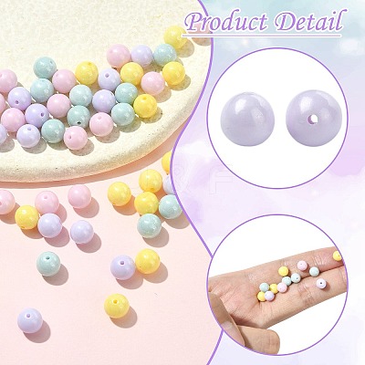 60Pcs 4 Colors Cubic Zirconia Imitation Pearl Beads ZIRC-CJ0001-30-1