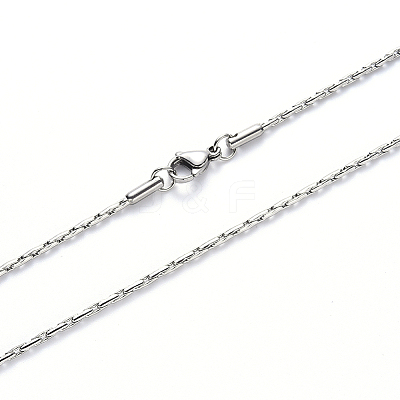 Non-Tarnish 304 Stainless Steel Boston Link Chain Necklace NJEW-S420-005A-P-1