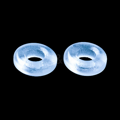Transparent Glass European Beads GLAA-D009-01B-1