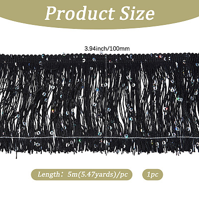 5M Polyester Tassel Lace Ribbon OCOR-GF0006-48A-1