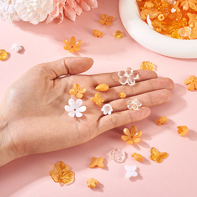 100G Transparent & Opaque Acrylic Beads TACR-TA0001-57B-1
