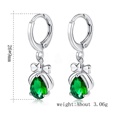 Platinum Tone Stainless Steel Dangle Earrings EJEW-EE0002-04C-1