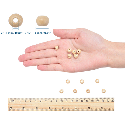 Natural Wood Beads X-YTB022-6-1