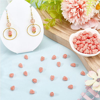 100Pcs Dyed Synthetic Coral Carved Beads CORA-SP0001-10-1