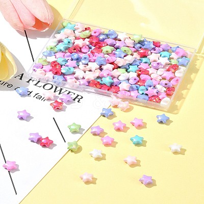 200Pcs Opaque Acrylic Beads TACR-FS0001-50-1