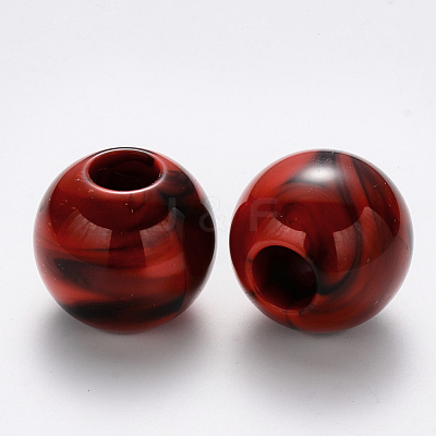Acrylic Large Hole Beads OACR-R074-03B-06-1