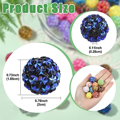 10Pcs Opaque Acrylic Beads OACR-YW0003-35A-1