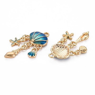 Alloy Enamel Pendants X-ENAM-S126-118B-NR-1