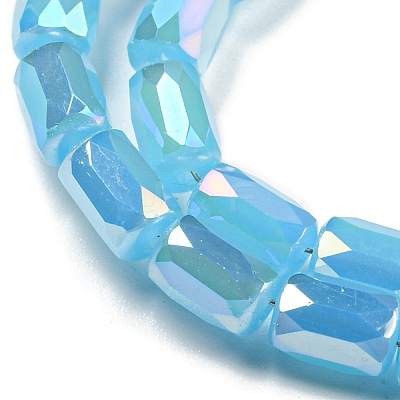 Imitation Jade Glass Beads Strands EGLA-P052-03A-01-1