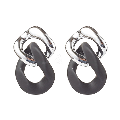 Acrylic Stud Earrings EJEW-JE04583-1