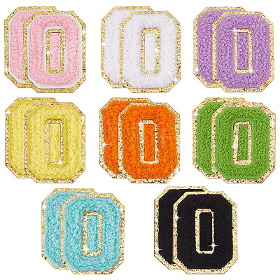 16Pcs 8 Colors Computerized Towel Embroidery Cloth Self Adhesive Patches PATC-PH0001-07A-1
