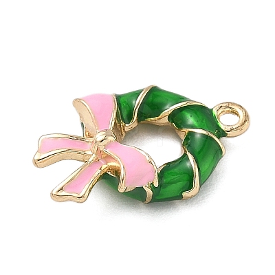 Christmas Alloy Enamel Pendants ENAM-F156-01G-03-1