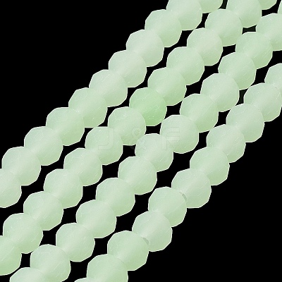 Imitation Jade Solid Color Glass Beads Strands EGLA-A034-J3mm-MD01-1
