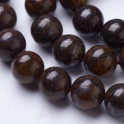 Natural Bronzite Beads Strands G-D855-12-8mm-1
