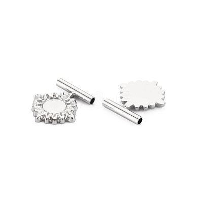 304 Stainless Steel Pendant Enamel Settings STAS-N097-188P-1