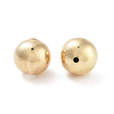 Round Rack Plating Brass European Beads X-KK-G512-08G-1