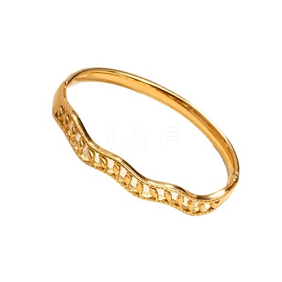 304 Stainless Steel Hinged Bangles for Women WGD676C-01-1