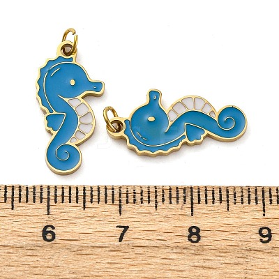 304 Stainless Steel Enamel Pendants STAS-E550-56G-1