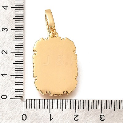 Brass Micro Pave Cubic Zirconia Pendents KK-R212-03G-07-1